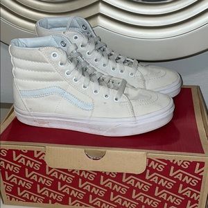 White high top Vans